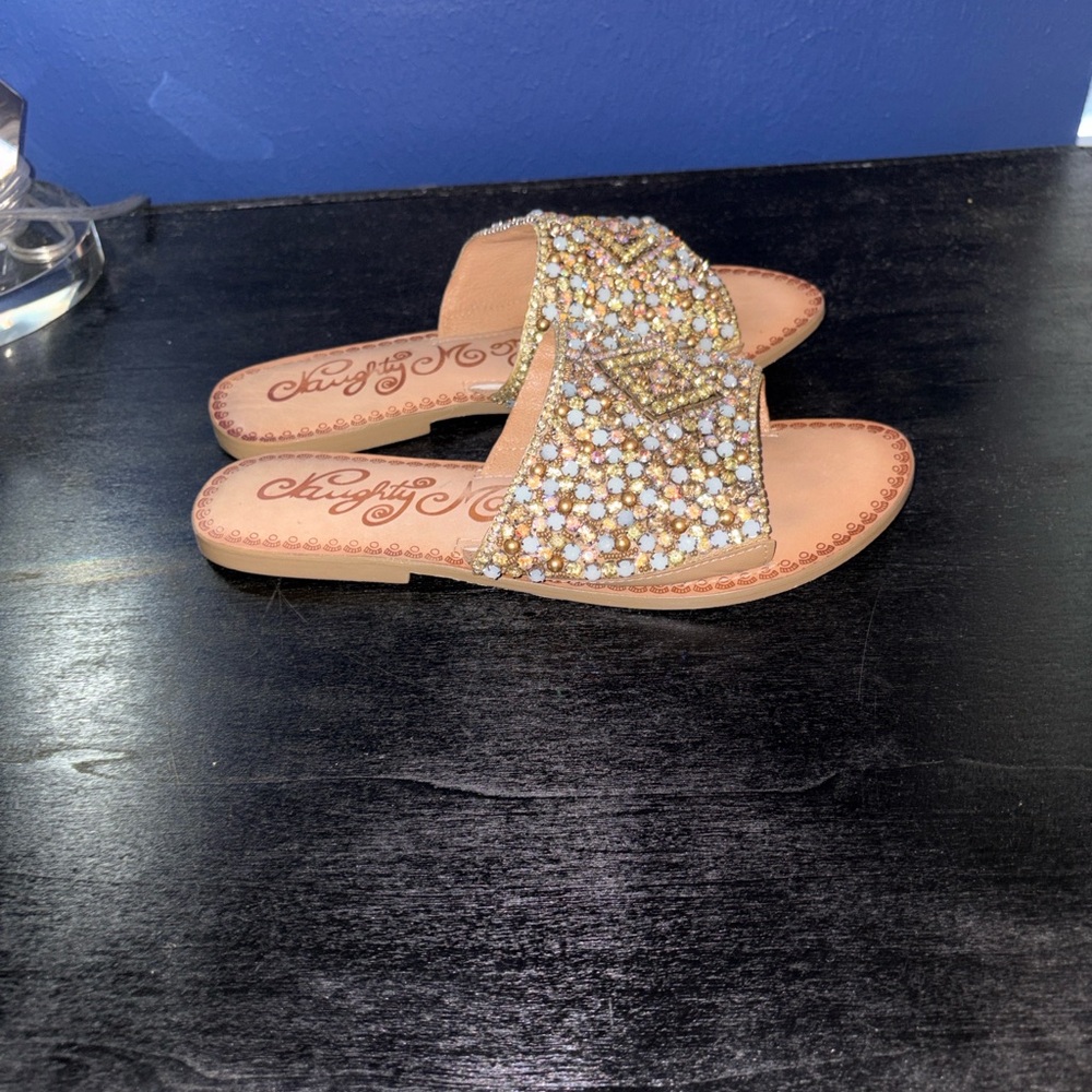 Naughty Monkey Susanna Leather Sandals Sz 10 EUC - Picture 2 of 9